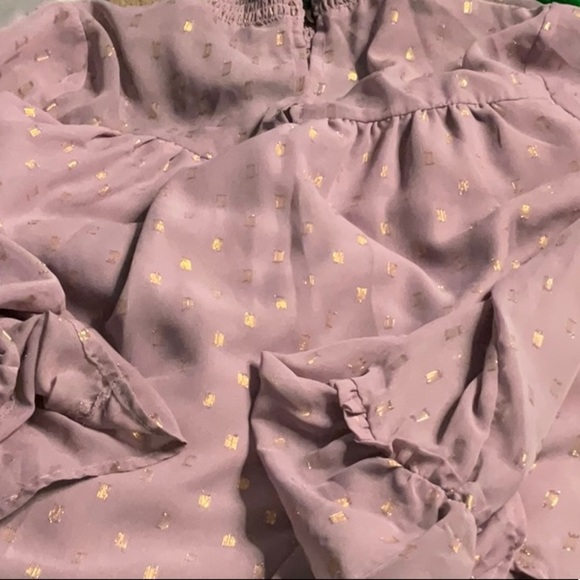 Xhilaration White Blouse with Flutter Sleeves and Peter Pan Collar - Picture 11 of 11